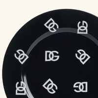 DG Logo Dinner Plate Round 26cm Set Of 2 dolce gabbana casa dg logo dinner plate round 26cm set of 2