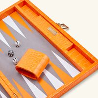 vido tangerine alligator backgammon set