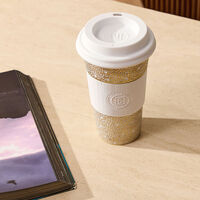 Ecume Travel Mug Gold bernardaud ecume travel mug gold