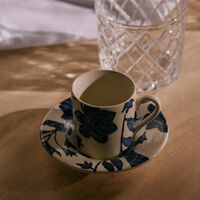 رالف لورين هوم فنجان القهوة جاردن واين مع صحنه أزرق