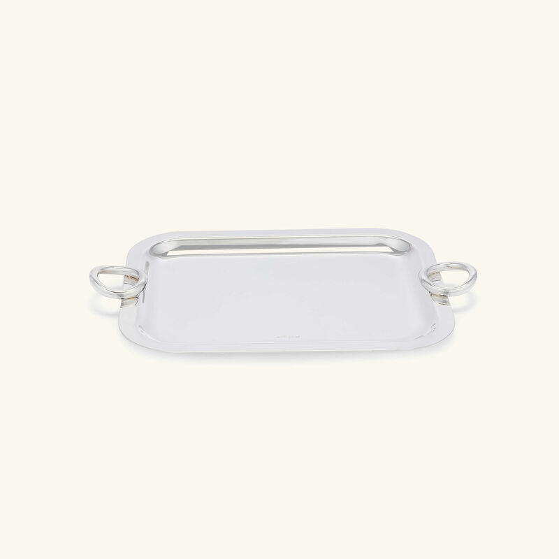 christofle vertigo serving tray square small silver plated