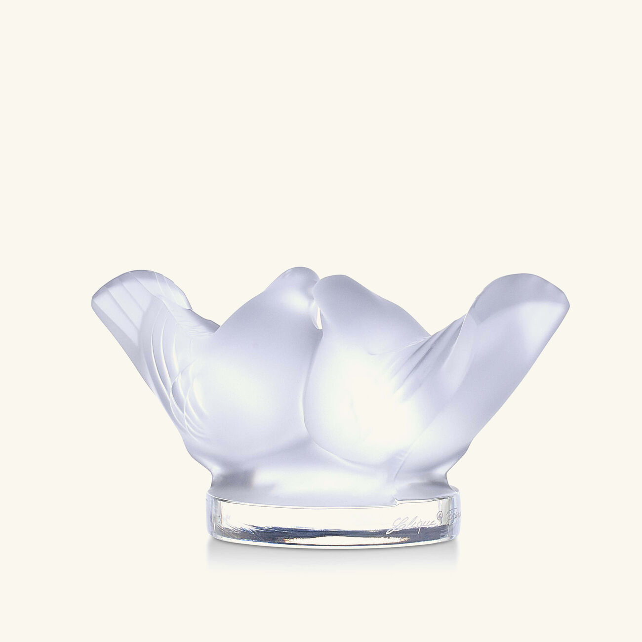 Colombes Figurine Small Clear lalique colombes figurine small clear