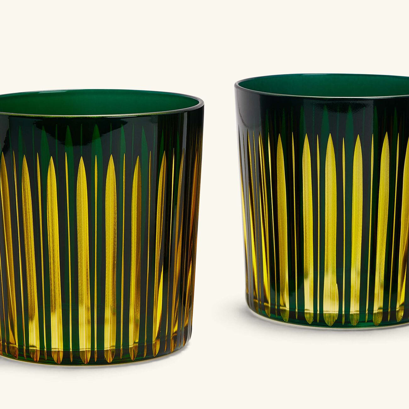 l objet prism double old fashioned glasses green set of 4