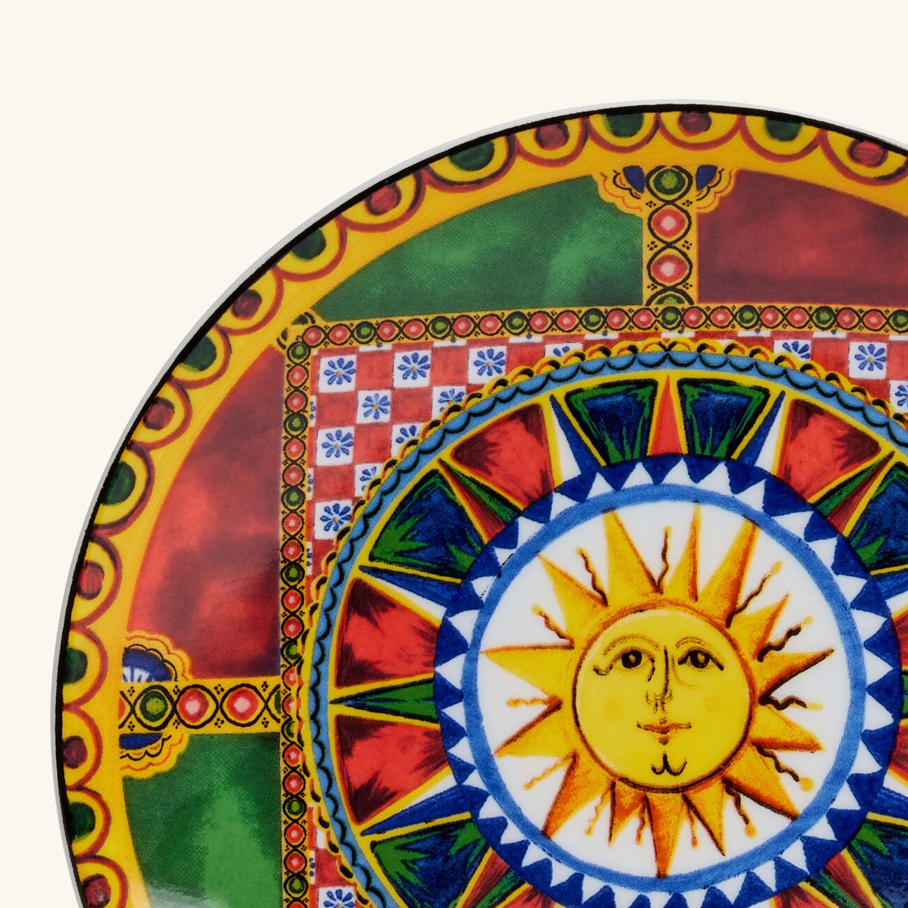 Carretto Sun Bread Plate Round 17cm Set Of 2 dolce gabbana casa carretto sun bread plate round 17cm set of 2