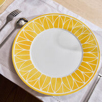 christofle malmaison riviera dinner plate round yellow 27cm