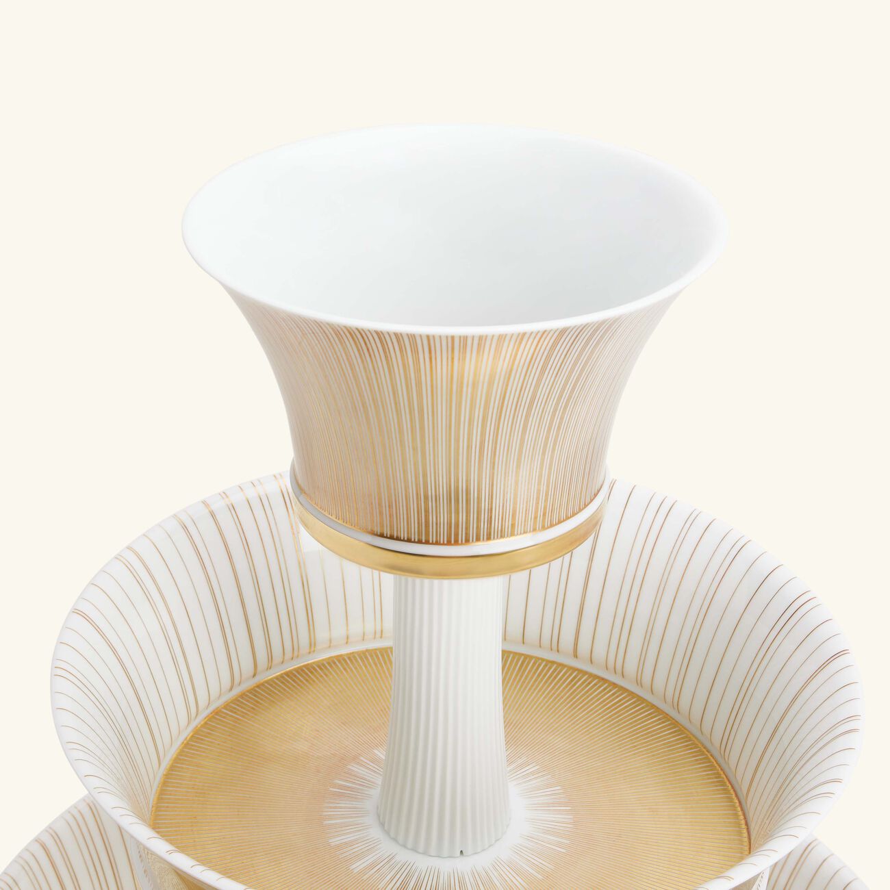 bernardaud sol cake stand gold