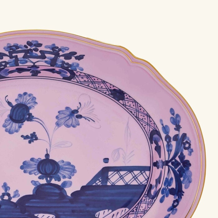 ginori 1735 oriente italiano serving platter oval pink 29cm