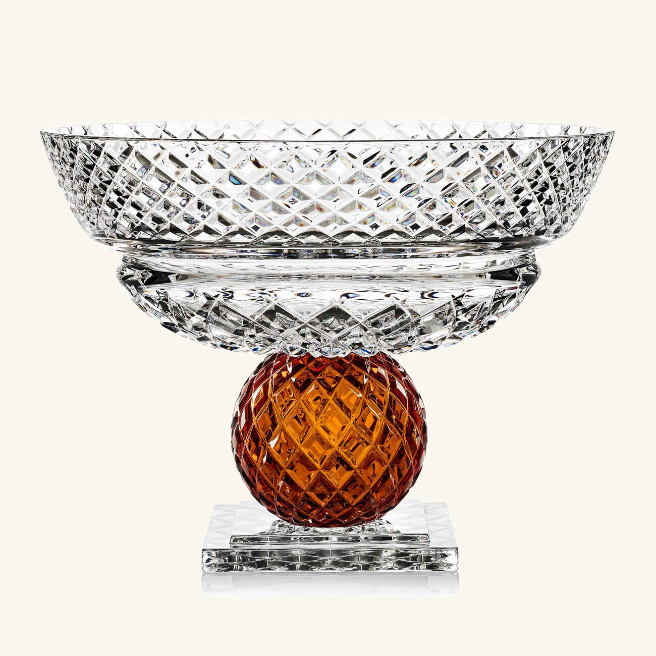 mario cioni   c katherine footed centerpiece amber