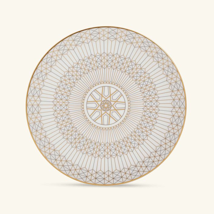 baccarat arcadia bread plate round gold 16cm