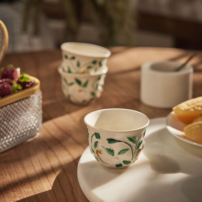 villari taormina arabic coffee cup green set of 6