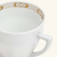 باكارا طقم تاليران المؤلف من فنجانين للقهوة مع صحنيهما باللون الذهبي