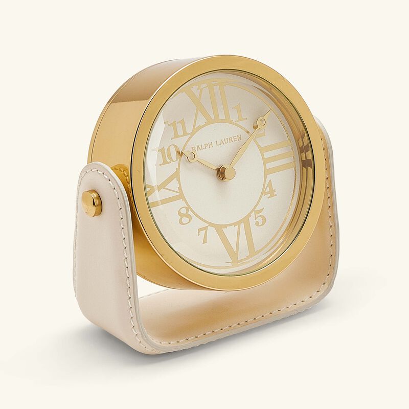 رالف لورين هوم ساعة الحائط برينان باللون الذهبي