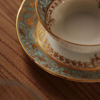 Eden Turquoise Tea Cup & Saucer Blue bernardaud eden turquoise tea cup saucer blue