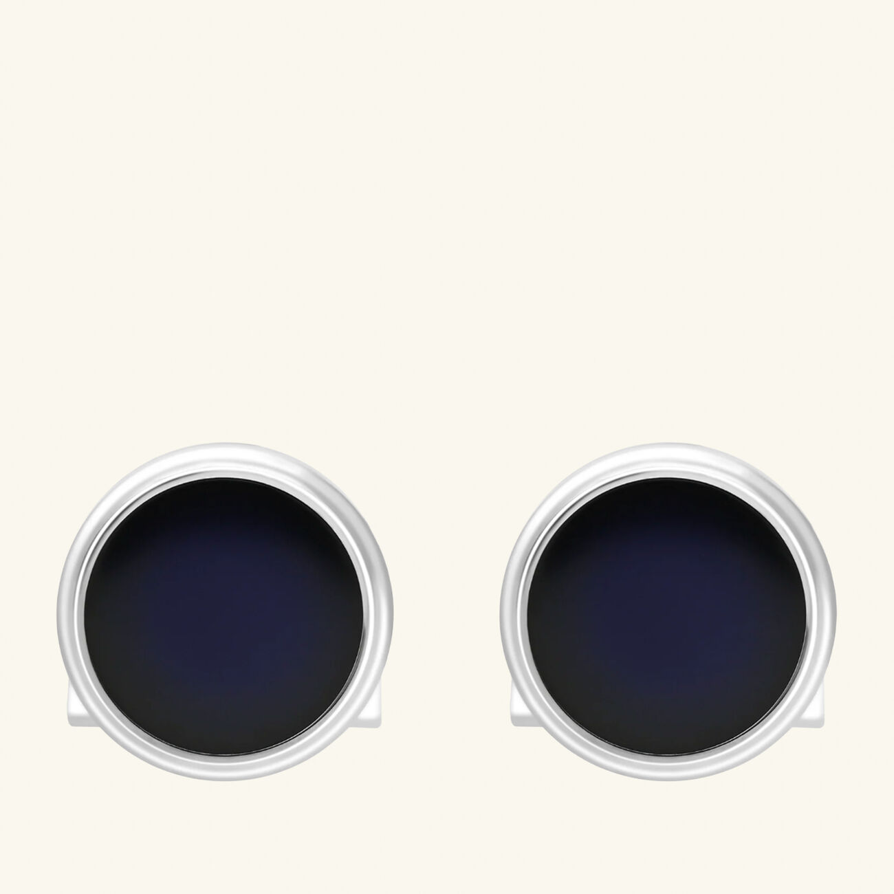 st dupont round cufflink blue
