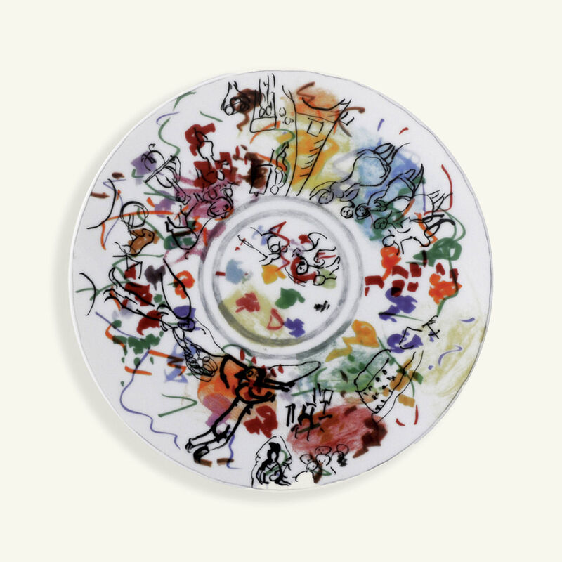 Marc Chagall Salad Plate Round White 21cm Set Of 6 bernardaud marc chagall salad plate round white 21cm set of 6
