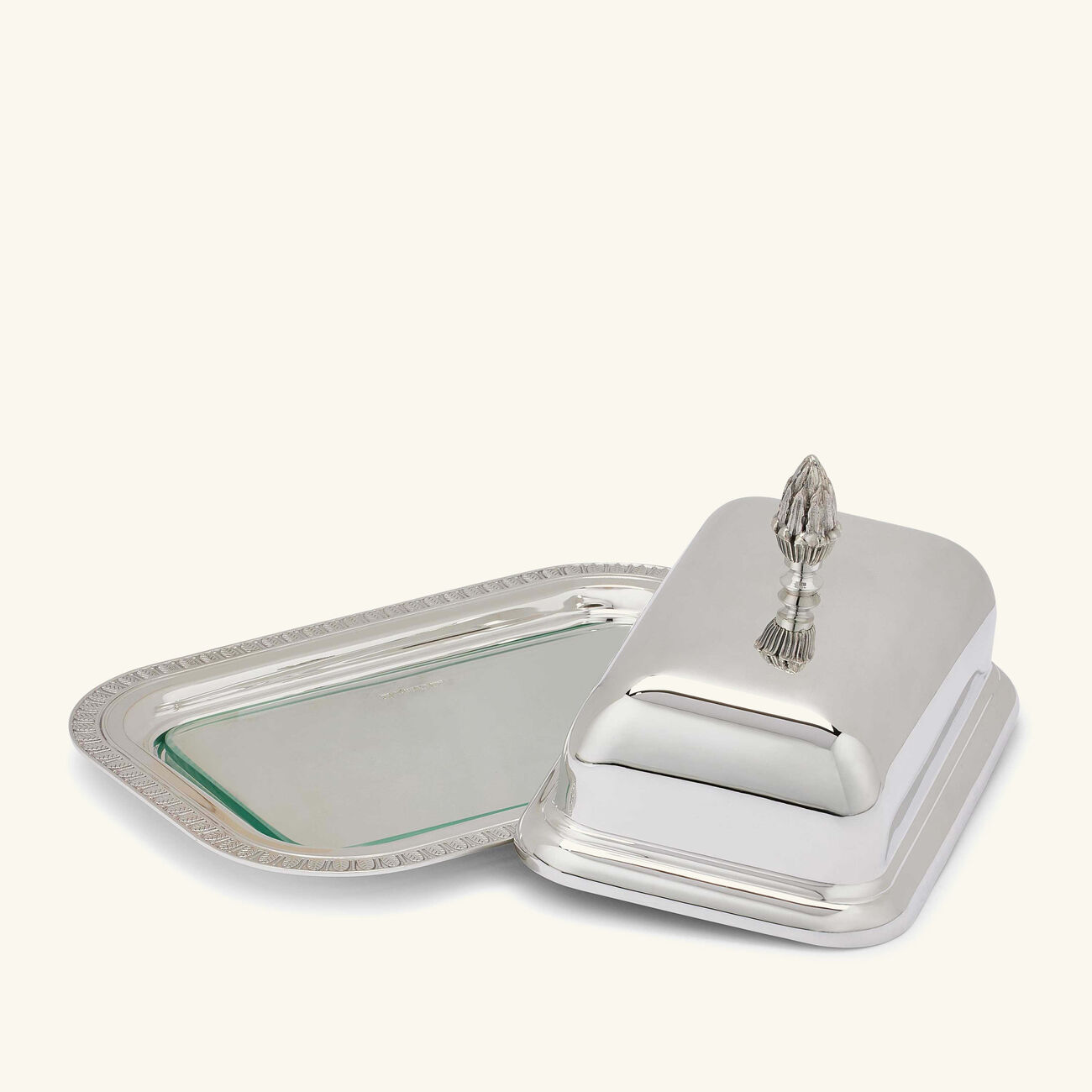 christofle malmaison butter dish silver plated 18cm