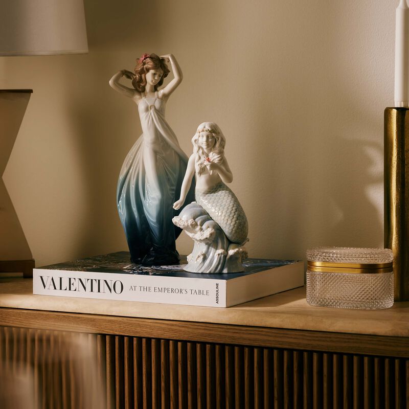 lladro ethereal spirit sculpture medium blue