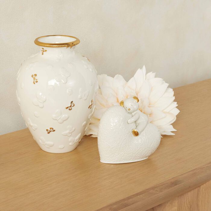 Butterfly Vase Small White villari butterfly vase small white