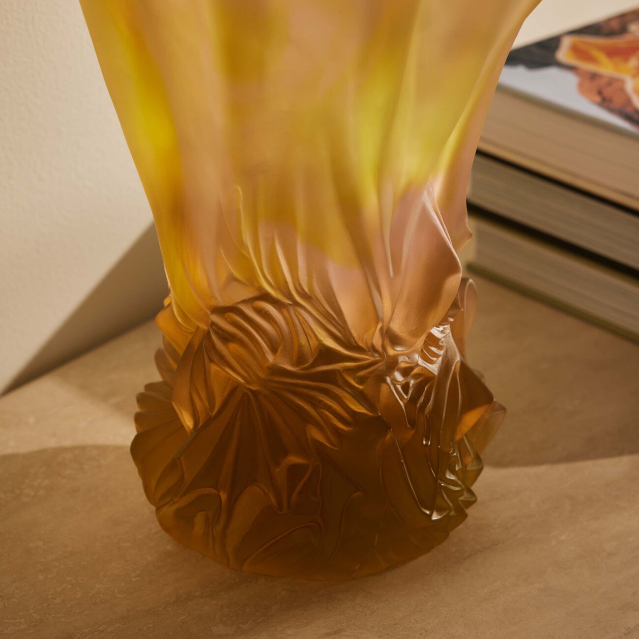 daum croisi re vase large yellow