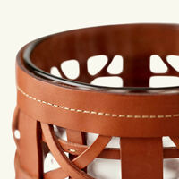 رالف لورين هوم حامل شموع بريستون هوريكان صغير باللون البني