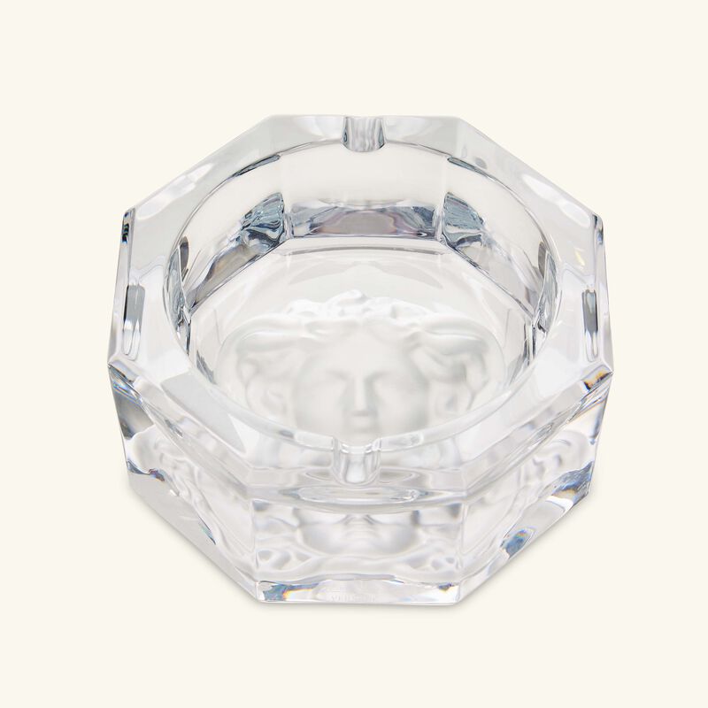 versace medusa lumiere ashtray octagonal clear