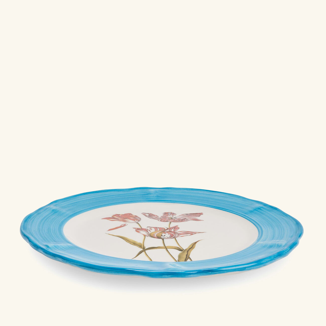 les ottomans sultan garden dinner plate round blue