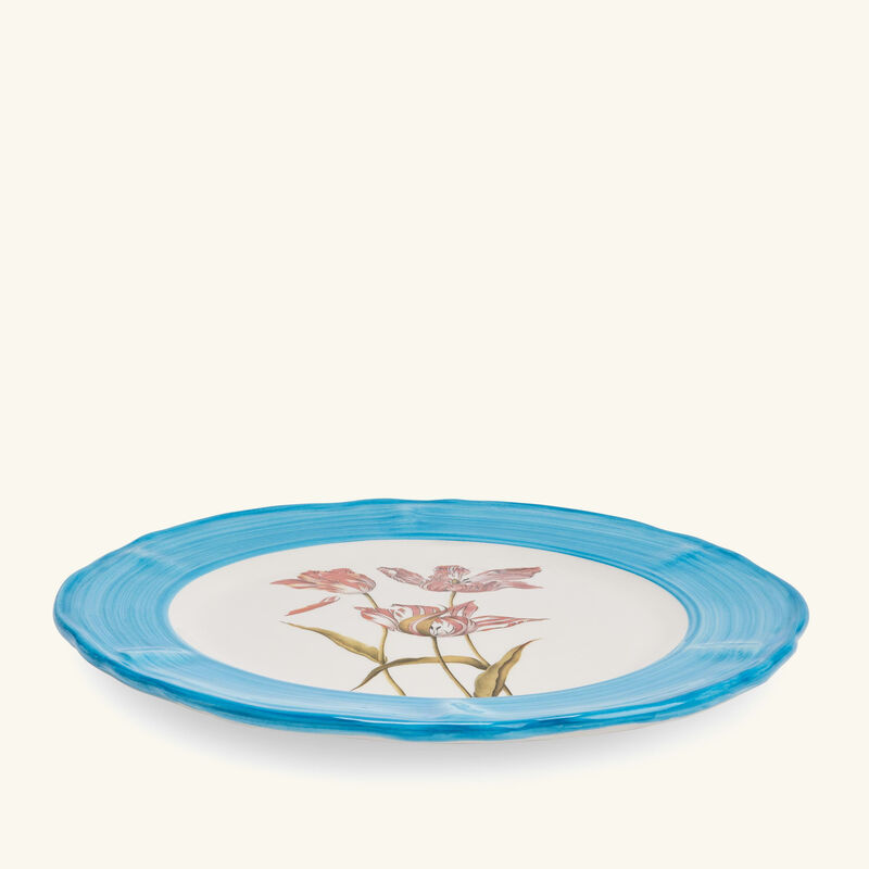 les ottomans sultan garden dinner plate round blue