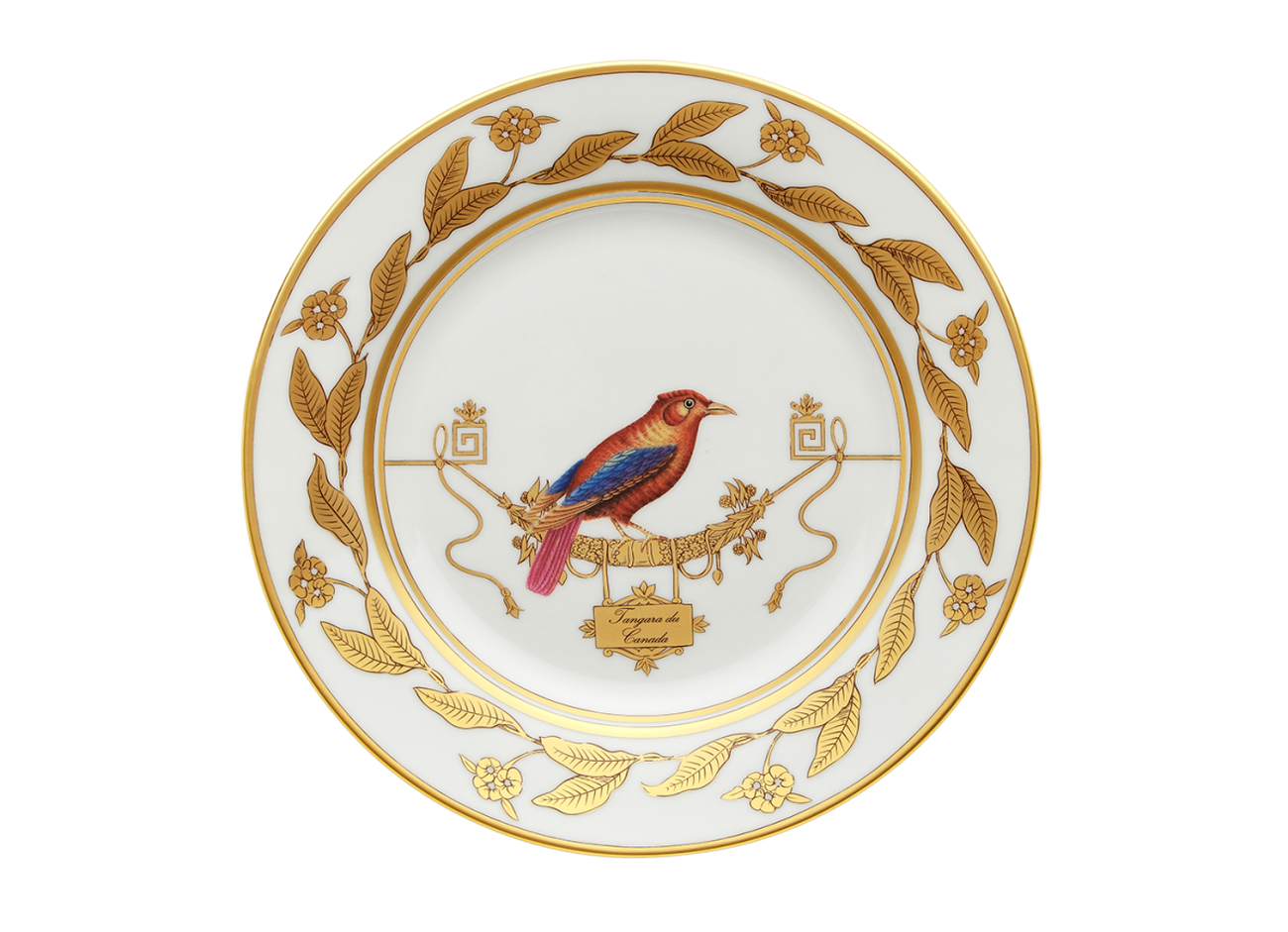 Volière Geai Dessert Plate Round Gold 22cm ginori 1735 voli re geai dessert plate round gold 22cm