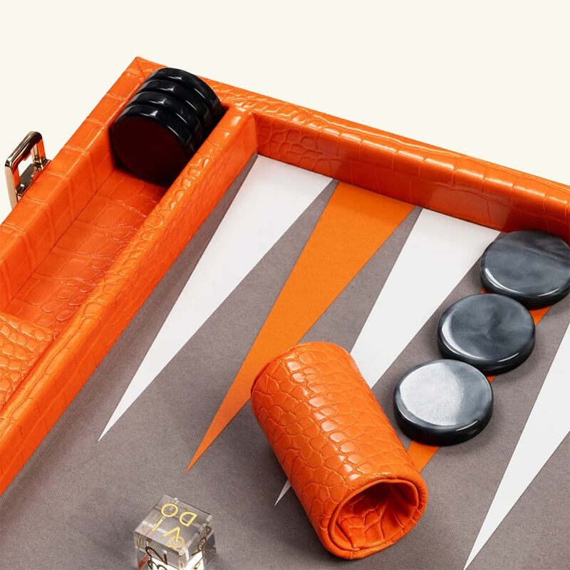 Tangelo Alligator Backgammon Set vido tangelo alligator backgammon set