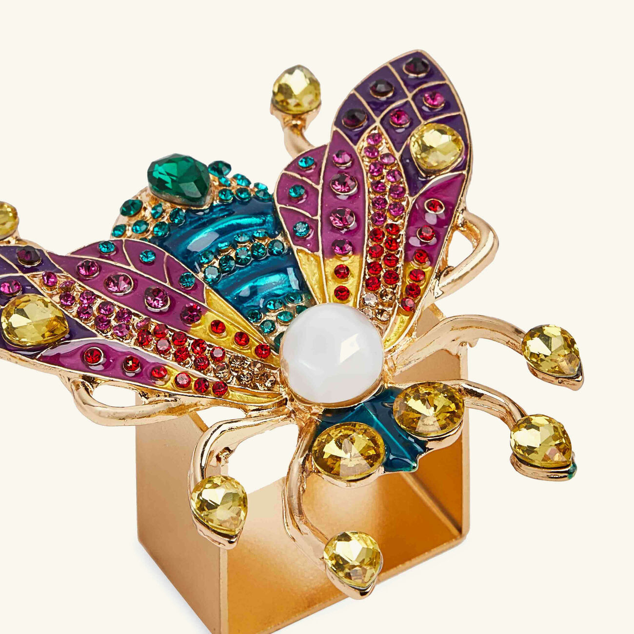 Glam Fly Napkin Ring Set Of 4 kim seybert glam fly napkin ring set of 4