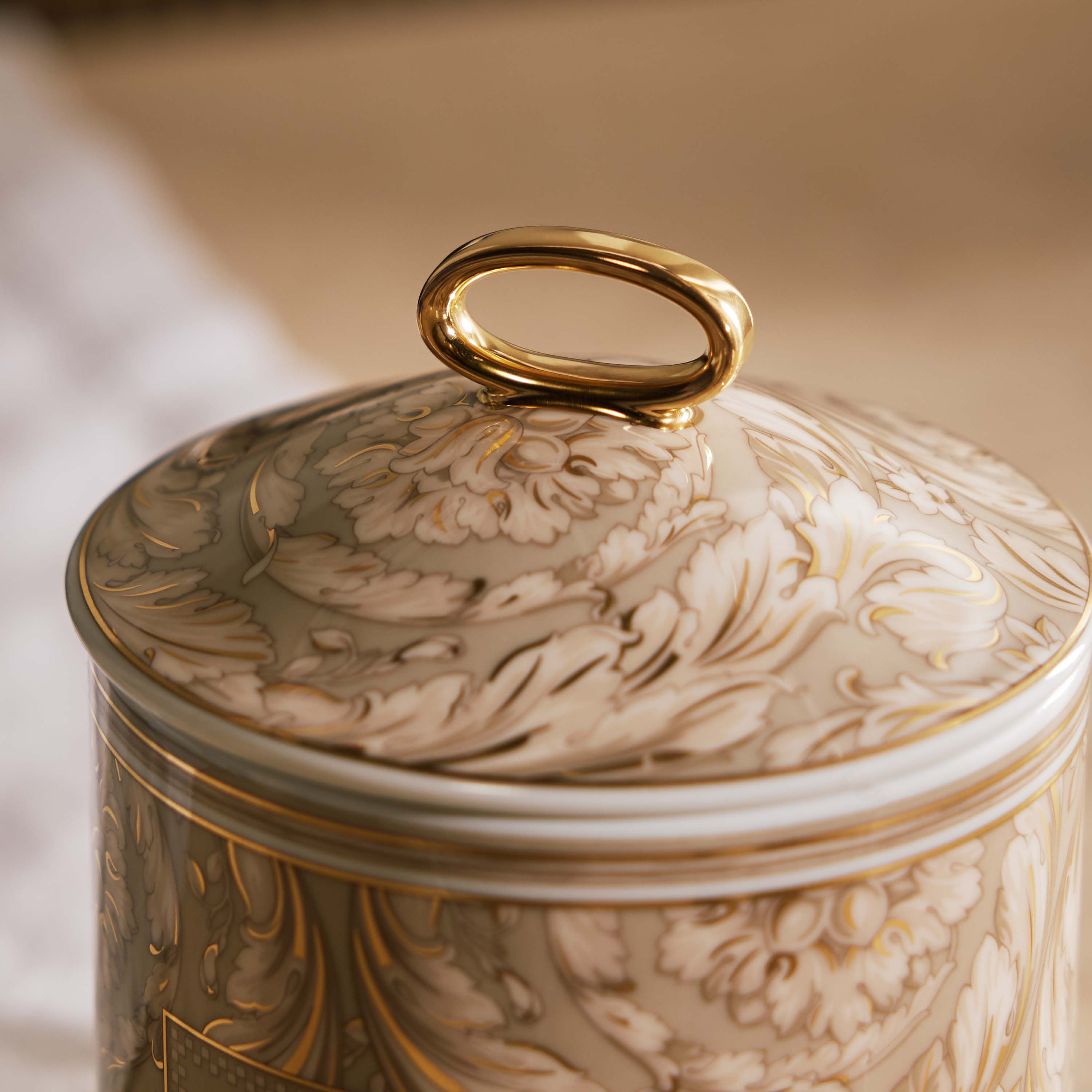Versace Barocco Beige Trinket Box Medium | Tanagra UAE