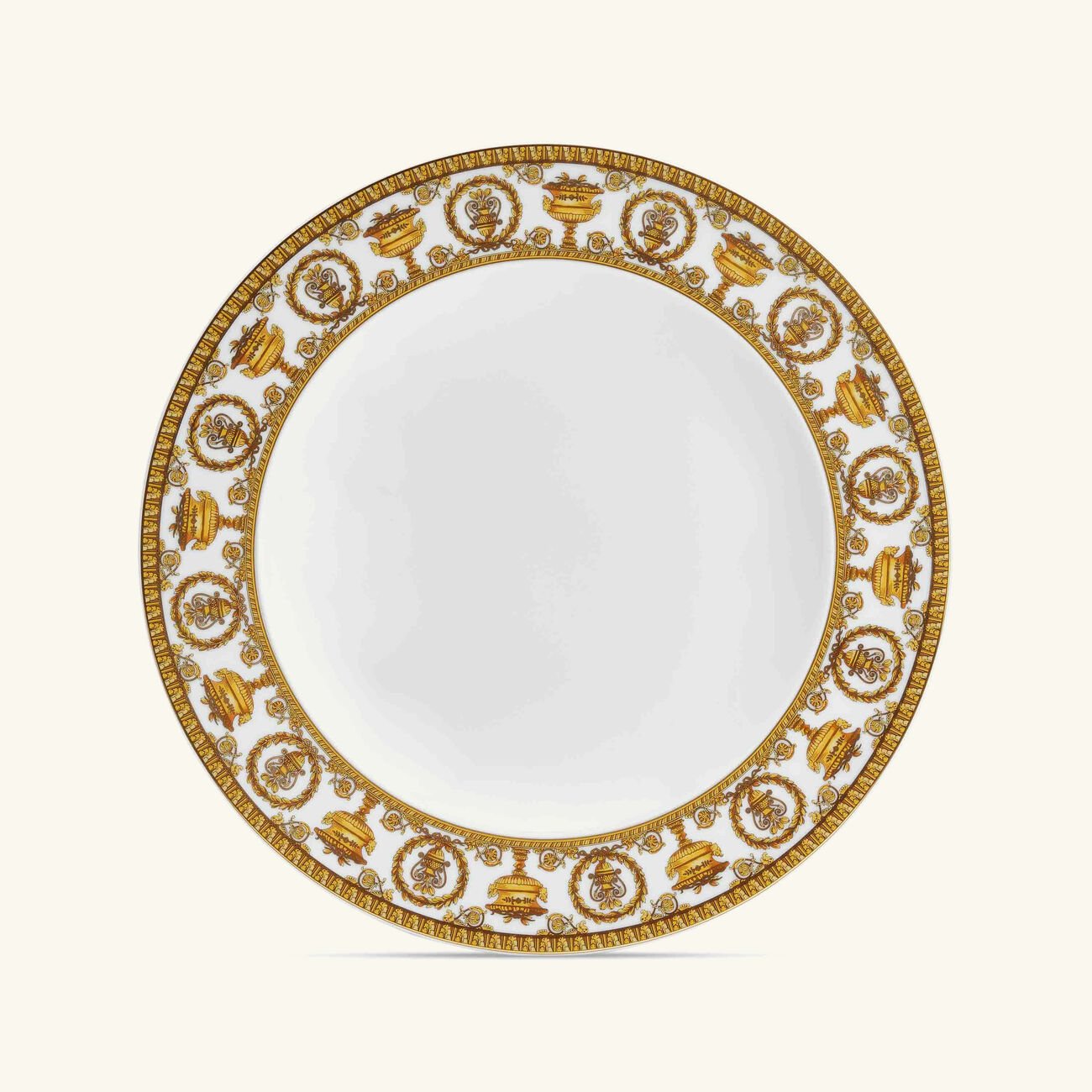 versace i love baroque bianco dinner plate round white 27cm