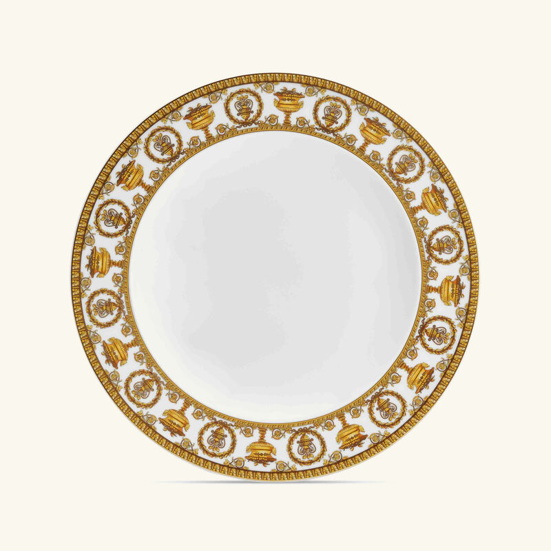 versace i love baroque bianco dinner plate round white 27cm