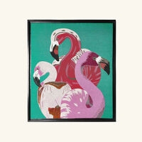 jonathan adler flamingo beaded wall art