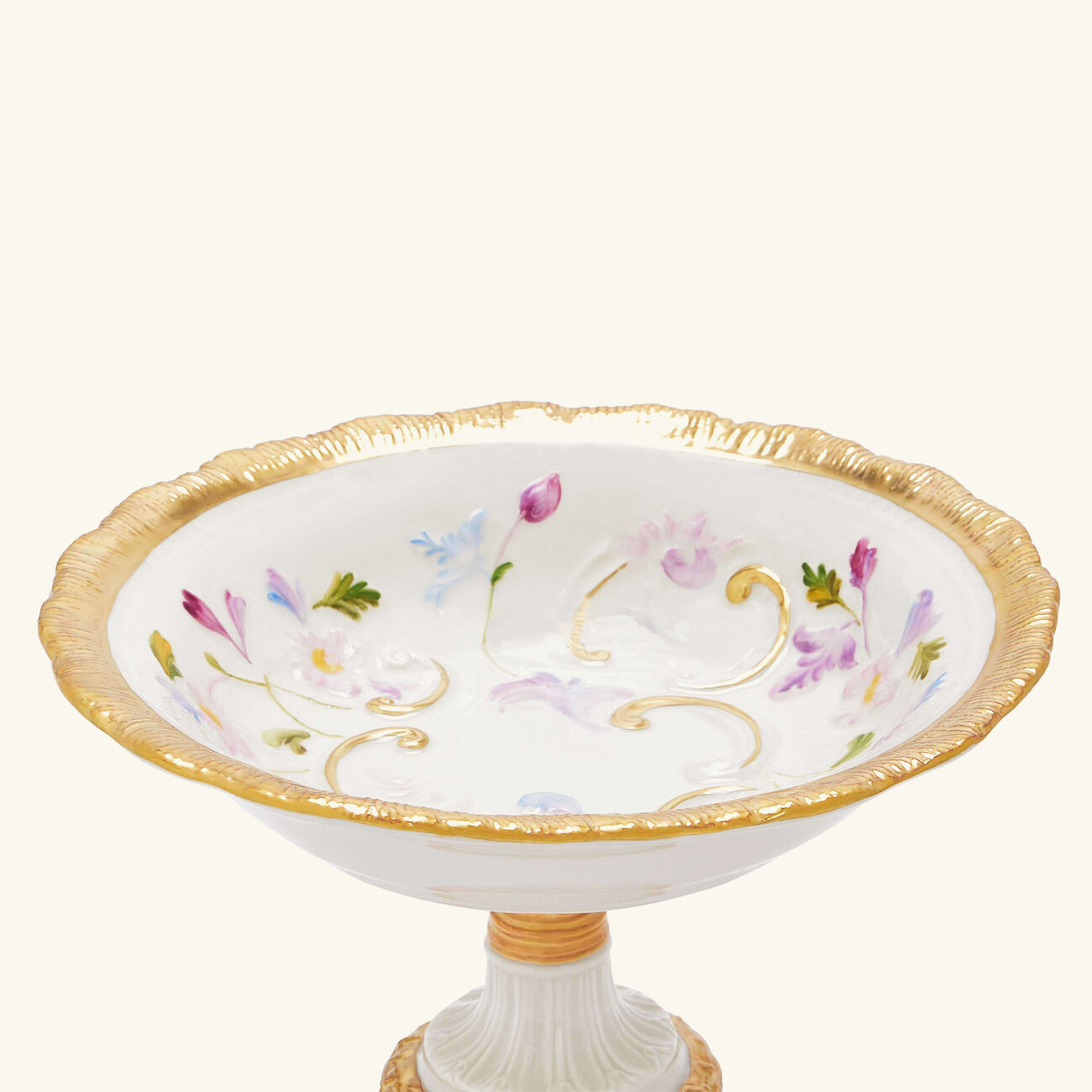 Taormina Footed Bowl White villari taormina footed bowl white