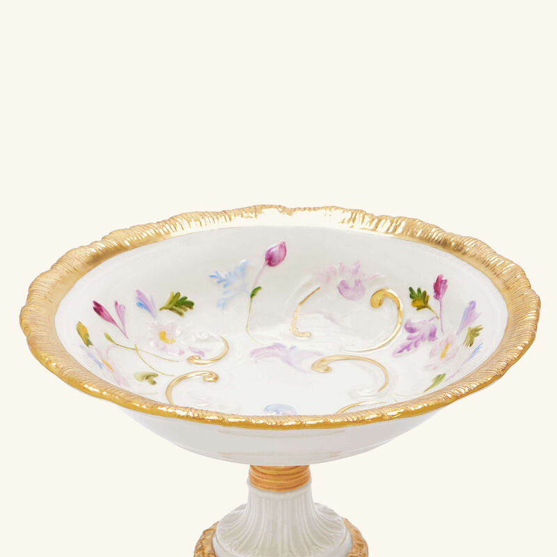 Taormina Footed Bowl White villari taormina footed bowl white