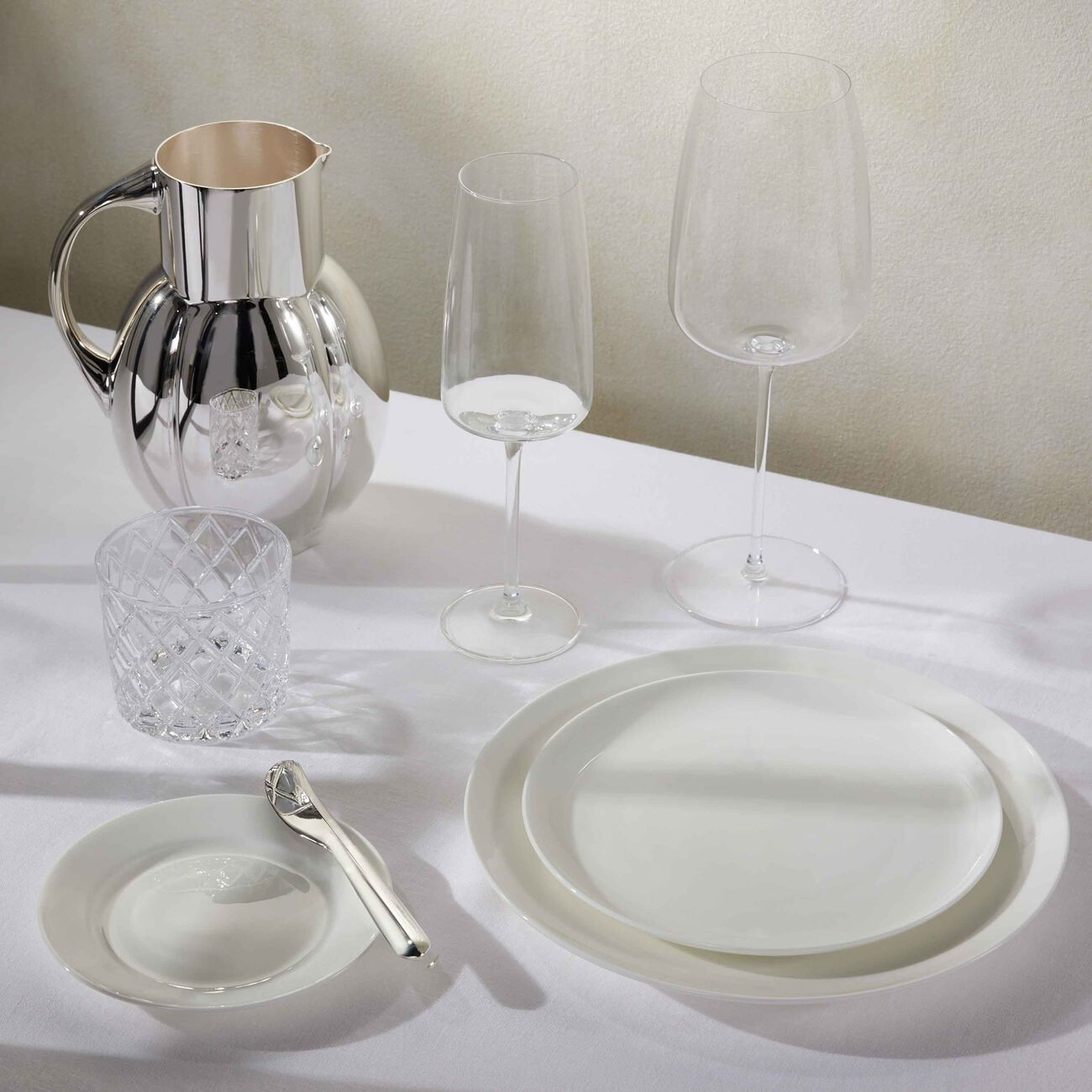 كريستوفل مفرشة الزبدة إنفيني باللون الفضي