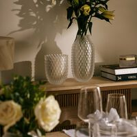 ruckl heroine coco candle holder clear