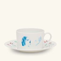 Marc Chagall Tea Cup & Saucer White Set Of 2 bernardaud marc chagall tea cup saucer white set of 2
