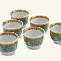 Scala del Palazzo Arabic Coffee Cup Green Set Of 6 versace scala del palazzo arabic coffee cup green set of 6