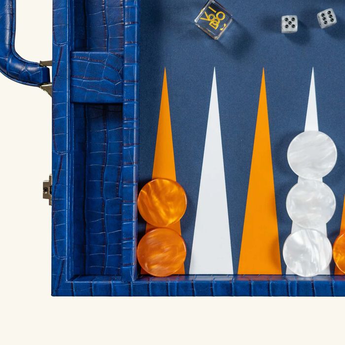 vido alligator backgammon set large