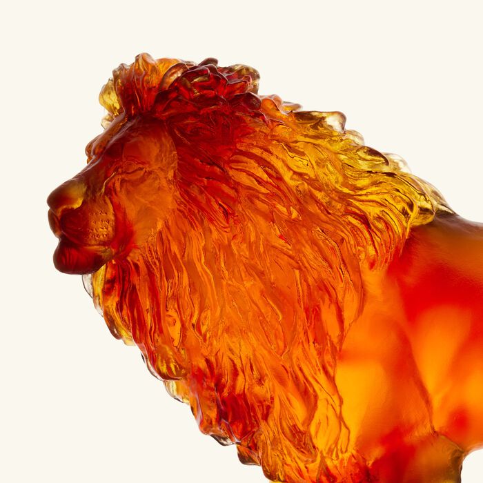 Sand Lion Sculpture Medium Orange Limited Edition daum sand lion sculpture medium orange limited edition