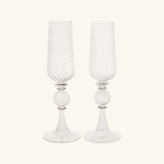 Tourbillon Flute Champagne Glasses Set of 2 christofle tourbillon flute champagne glasses set of 2