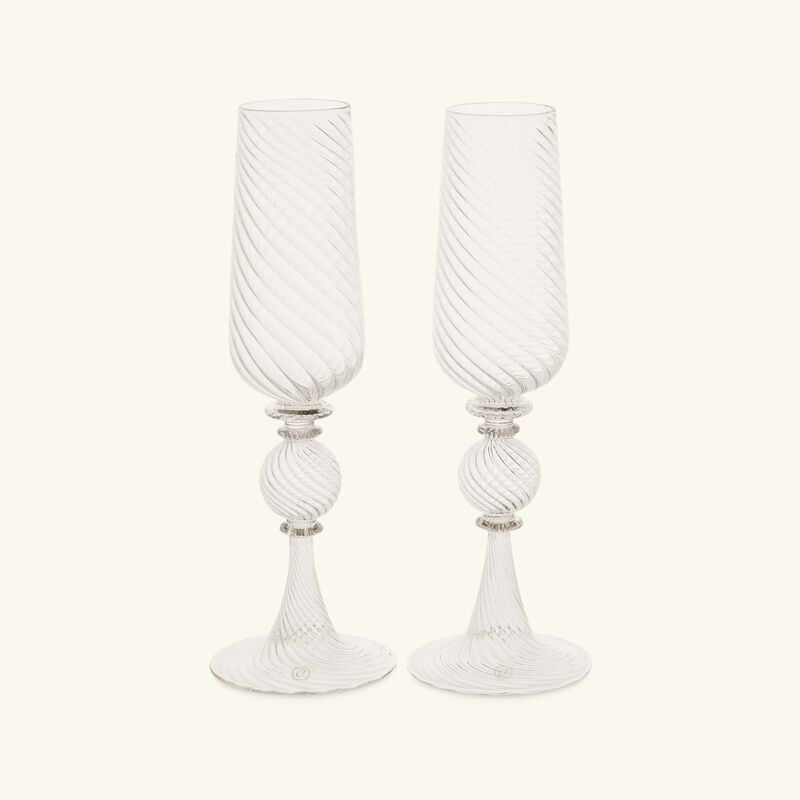 Tourbillon Flute Champagne Glasses Set of 2 christofle tourbillon flute champagne glasses set of 2