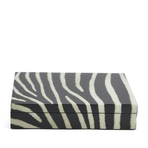 Zebra Print Rectangular Box, medium