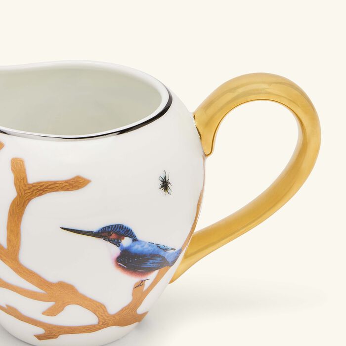 bernardaud aux oiseaux milk pitcher gold