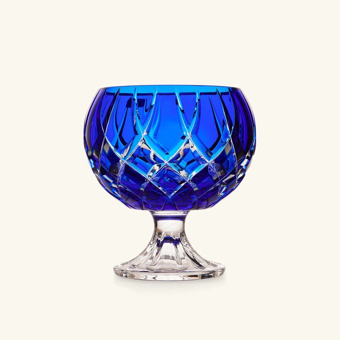 mario cioni   c footed candy box with lid blue