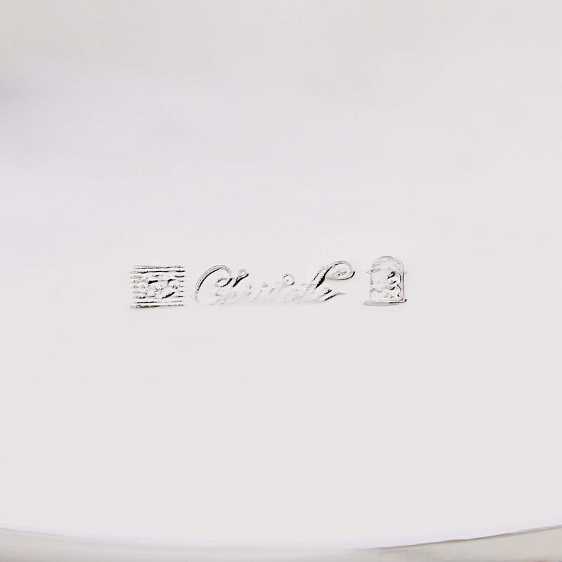 christofle vertigo serving tray round medium silver plated