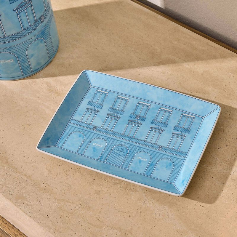 Palazzo Serving Platter Sqaure Blue 18cm versace palazzo serving platter sqaure blue 18cm