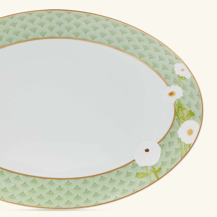 Praiana Serving Platter Oval Green 33cm bernardaud praiana serving platter oval green 33cm